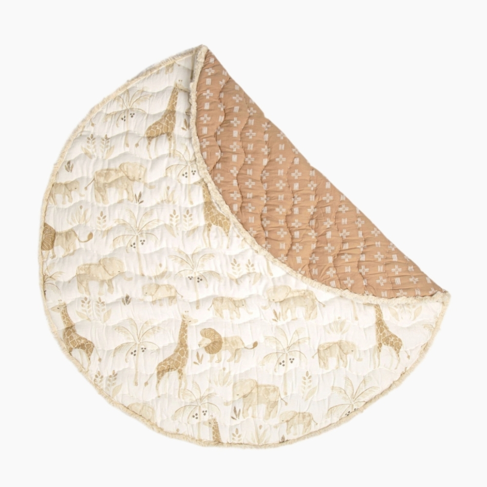 Crane Baby Reversible Animal Print Baby Play Mat